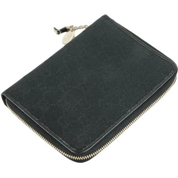 Gucci Web Black GG Logos Pattern Agenda Notebook Cover - Picture 3 of 8